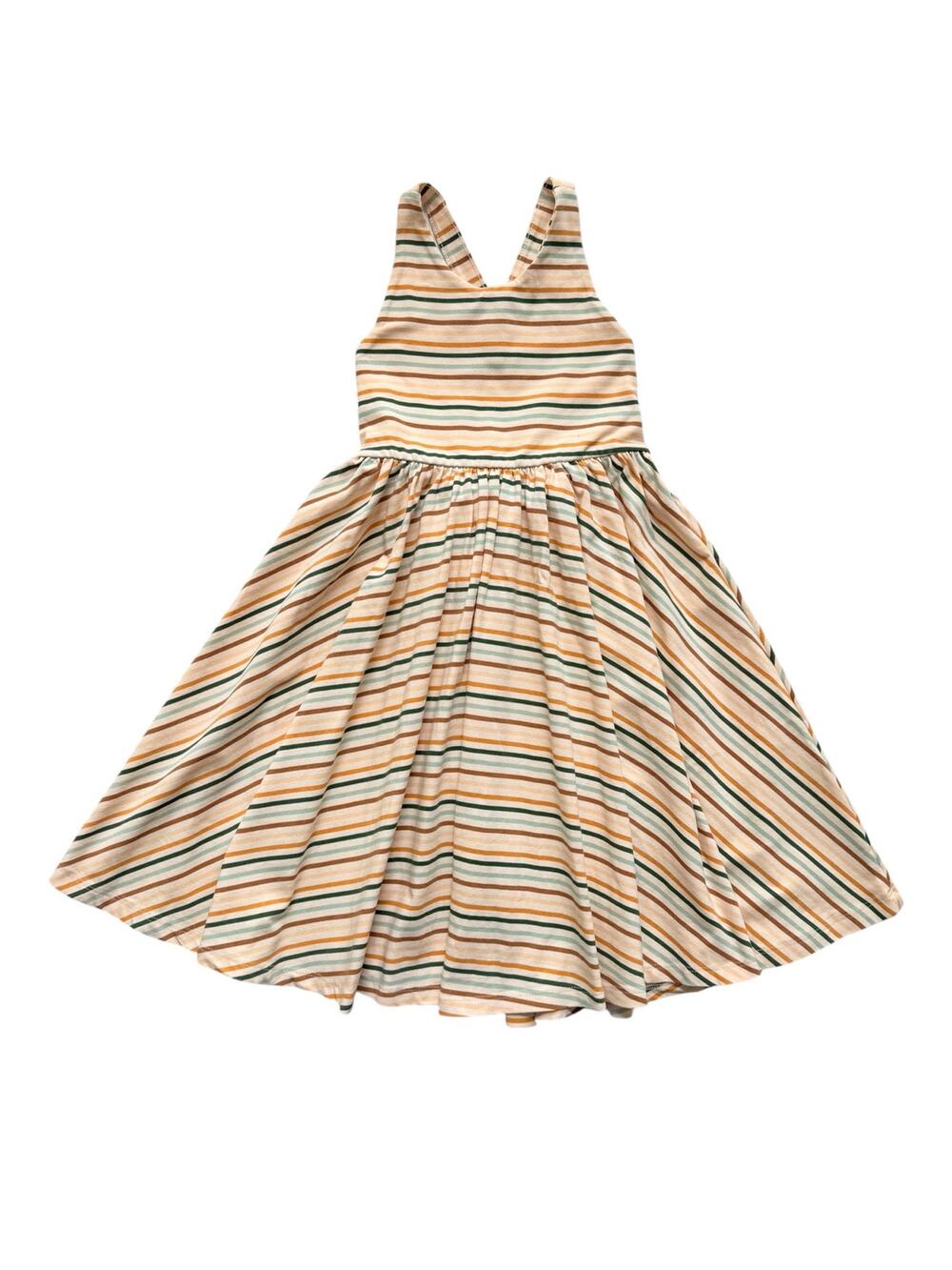NWOT Alice + Ames Roller Skate Stripes Pinafore Dress Size 8